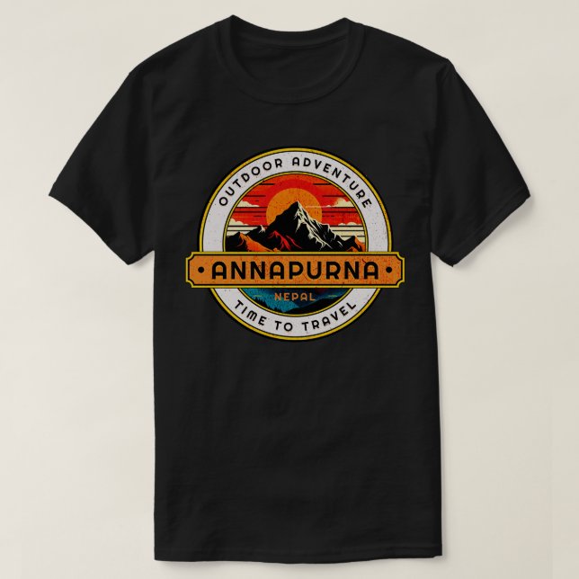 Camiseta Diseño de montaña Outr Adventure Annapurna (Diseño del anverso)