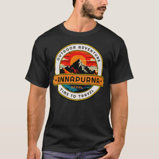 Camiseta Diseño de montaña Outr Adventure Annapurna