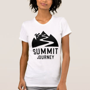 Camiseta Diseño de montañista en viaje a la cima