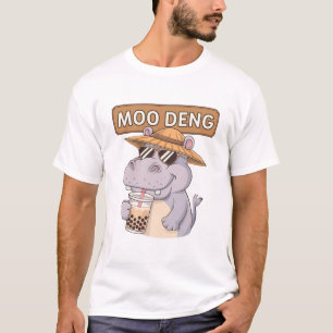 Camiseta Diseño De Moo-Deng Cuto Para Pygmy Hippo