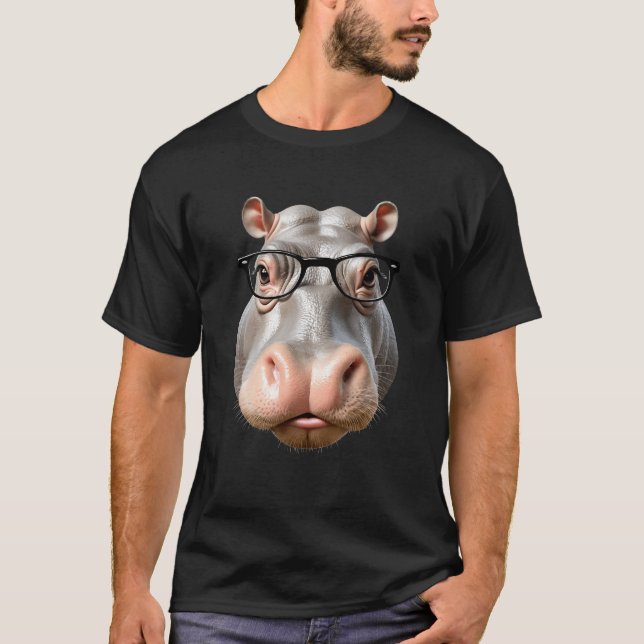 Camiseta Diseño De Moo-Deng Cuto Para Pygmy Hippo (Anverso)