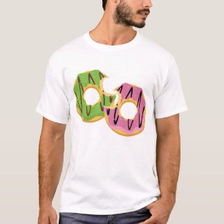 Camiseta Diseño de Mordisco de Pareja de Donas