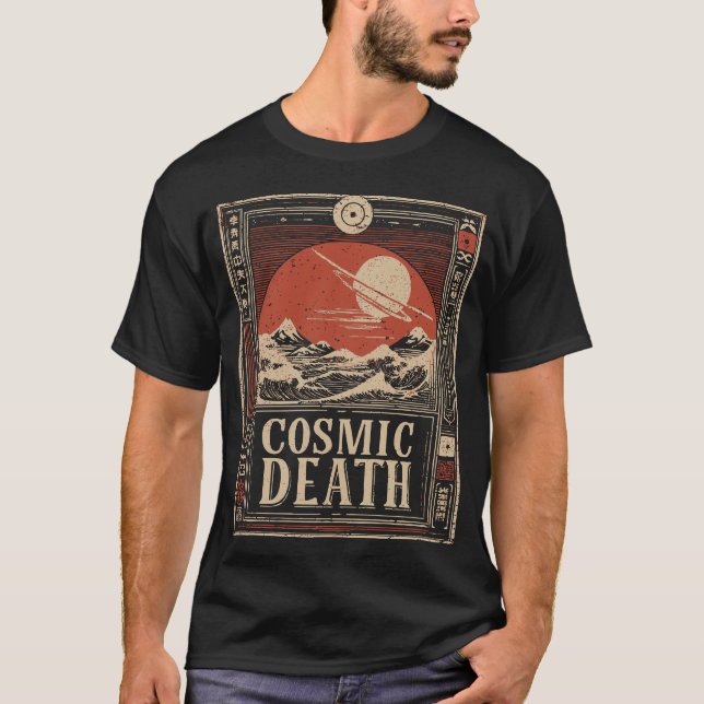 Camiseta Diseño de mortandad cósmica de Memento Mori galáct (Anverso)