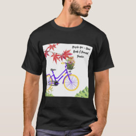 Camiseta Diseño de Motivación de Bicicleta Floral