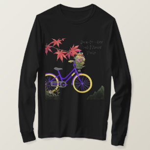Camiseta Diseño de Motivación de Bicicleta Floral
