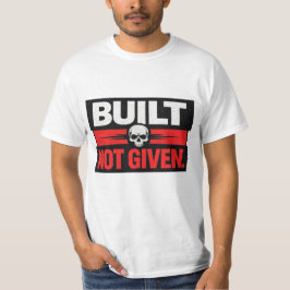 Camiseta Diseño de Motivación de Cráneo No Dado Construido