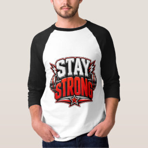 Camiseta Diseño de motivación de fitness Stay Strong para g