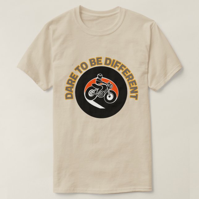 Camiseta Diseño de Motocicleta Audaz (Diseño del anverso)
