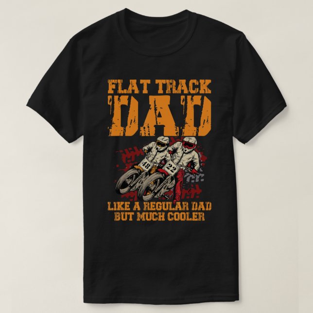 Camiseta Diseño de motocicleta de vía plana para Carreras m (Diseño del anverso)