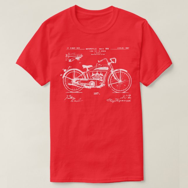 Camiseta diseño de motocicleta vintage (Diseño del anverso)
