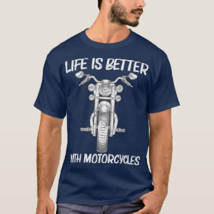 Camiseta Diseño de motocicletas Guay para hombres que viaja