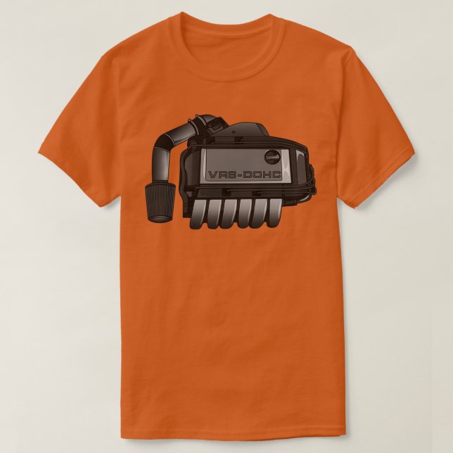 Camiseta Diseño de motor VR6 V2 (Diseño del anverso)
