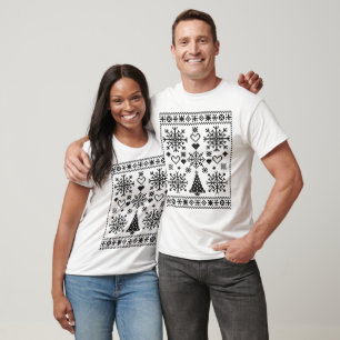 Camiseta Diseño de Muestrario de Patrón Cruzado Amante de l