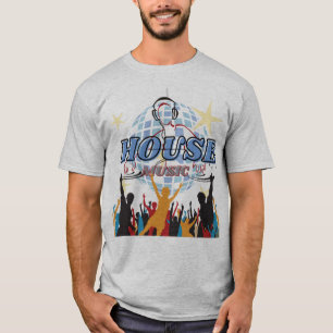 Camiseta DISEÑO DE MÚSICA DE LA CASA, amantes de la música,