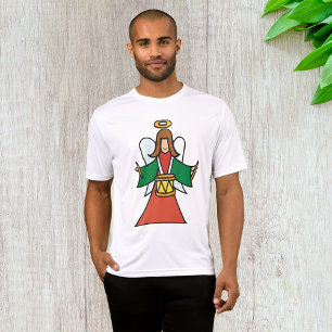 Camiseta Diseño de música de vacaciones Angel Drummer para 