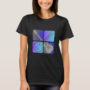 Camiseta Diseño de música Guay estilo guitarra