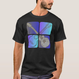 Camiseta Diseño de música Guay estilo guitarra