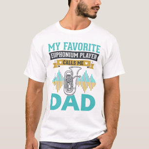 Camiseta Diseño de música vintage divertido eufonio papá_1