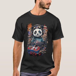 Camiseta Diseño de músico panda patriótico EE. UU. Panda