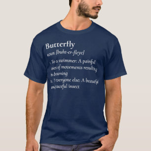 Camiseta Diseño de natación de definición de mariposa