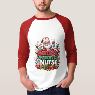 Camiseta Diseño de Navidad de la enfermera favorita de Sant