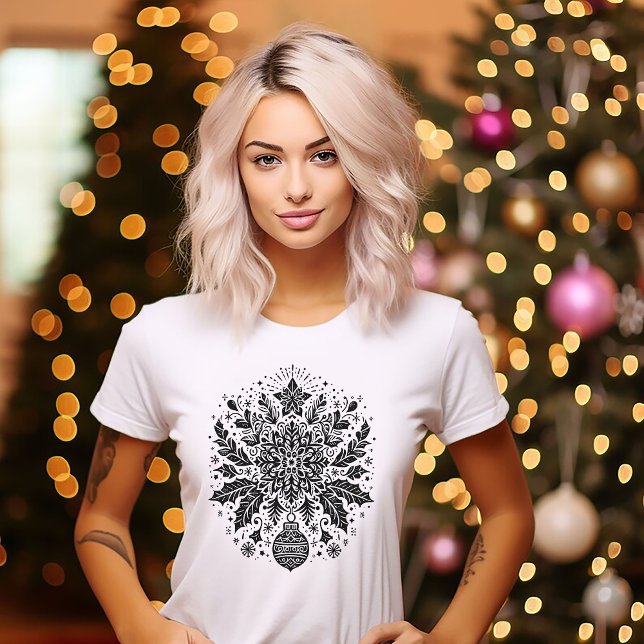 Camiseta Diseño de Navidades blancos y negros (Subido por el creador)