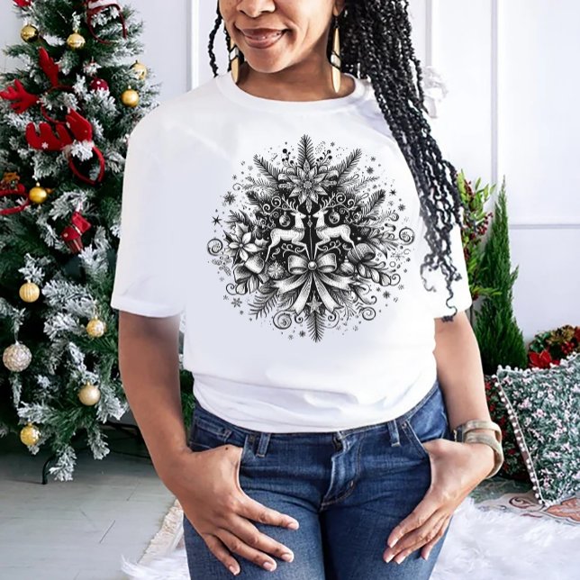 Camiseta Diseño de Navidades blancos y negros (Subido por el creador)