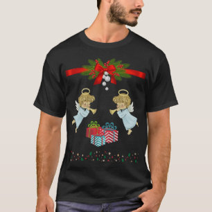 Camiseta Diseño de navidades con ángeles