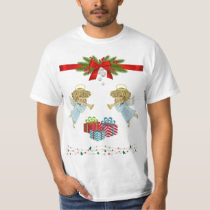 Camiseta Diseño de navidades con ángeles