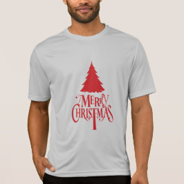 Camiseta Diseño de navidades con árbol rojo