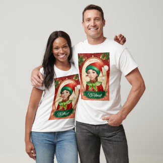 Camiseta Diseño de navidades con Elf y Santa Claus