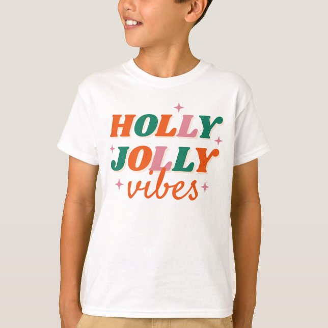 Camiseta Diseño de Navidades de Fun Holly Jolly Vibes (Anverso)