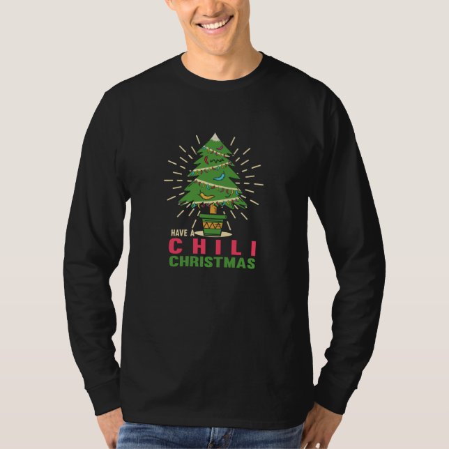 Camiseta Diseño de Navidades de pimienta picante, Unisex (Anverso)