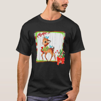 Camiseta Diseño de Navidades de renos de época