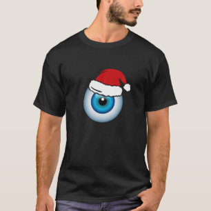Camiseta Diseño de Navidades Eyeball Santa Hat