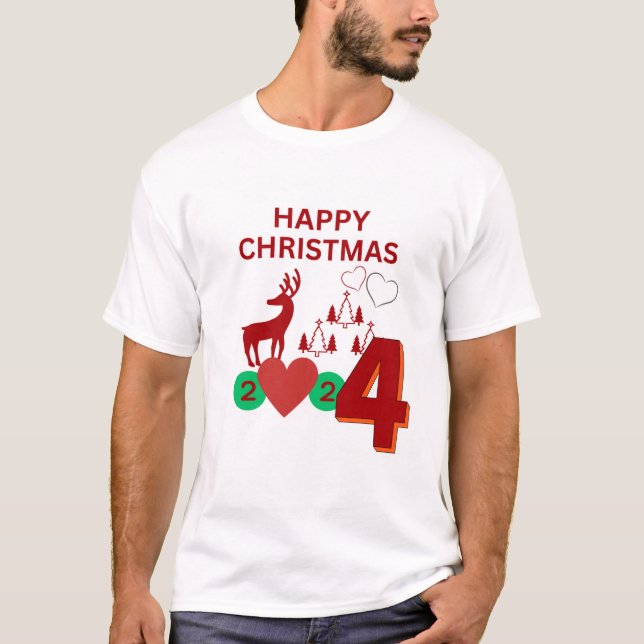 Camiseta Diseño de Navidades felices 2024 (Anverso)
