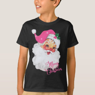 Camiseta Diseño de Navidades rosados de divertida época San