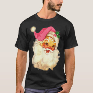 Camiseta Diseño de Navidades rosados de divertida época San