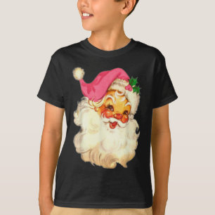 Camiseta Diseño de Navidades rosados de divertida época San
