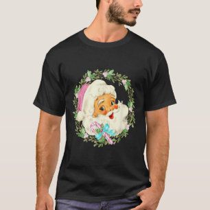 Camiseta Diseño de Navidades rosados de Santa Claus