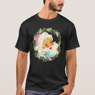 Camiseta Diseño de Navidades rosados de Santa Claus