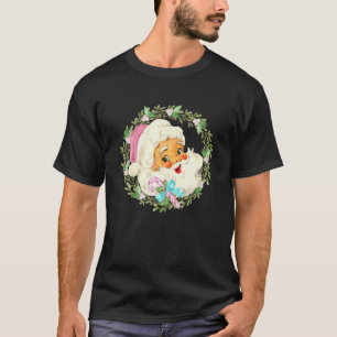 Camiseta Diseño de Navidades rosados de Santa Claus