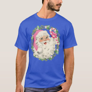 Camiseta Diseño de Navidades rosados de Santa Claus 