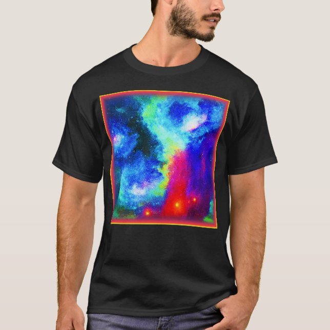 Camiseta Diseño de Nebulosa Galaxy. ¡Hazte con una en Zazzl (Anverso)