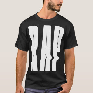 Camiseta diseño de negrita de rap