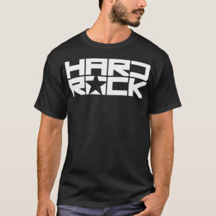 Camiseta diseño de negrita de rock duro