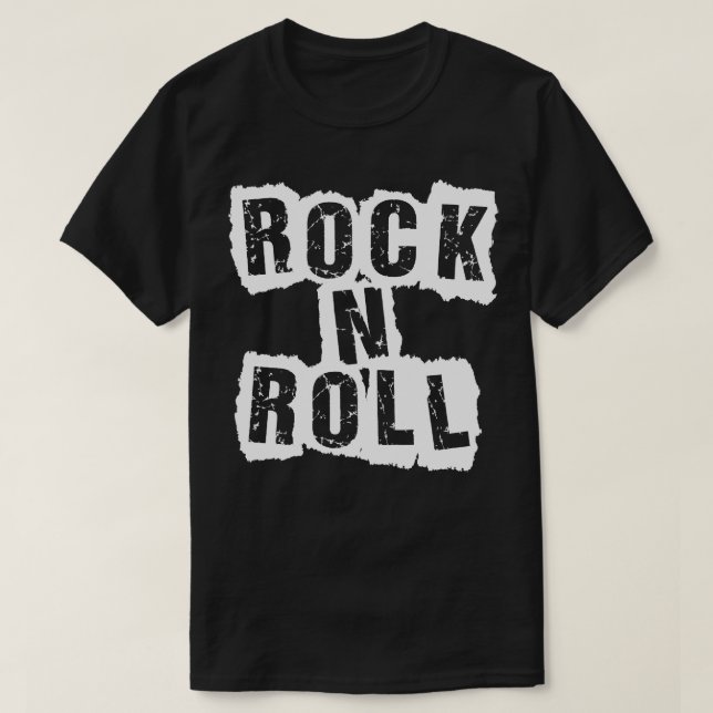 Camiseta diseño de negrita de rock n roll (Diseño del anverso)
