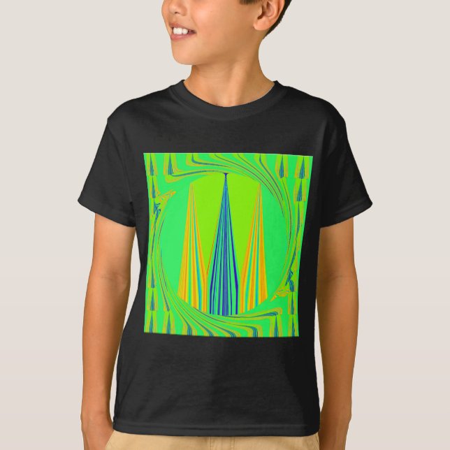 Camiseta Diseño de neón geométrico Edgy (Anverso)