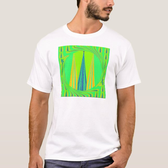 Camiseta Diseño de neón geométrico Edgy (Anverso)