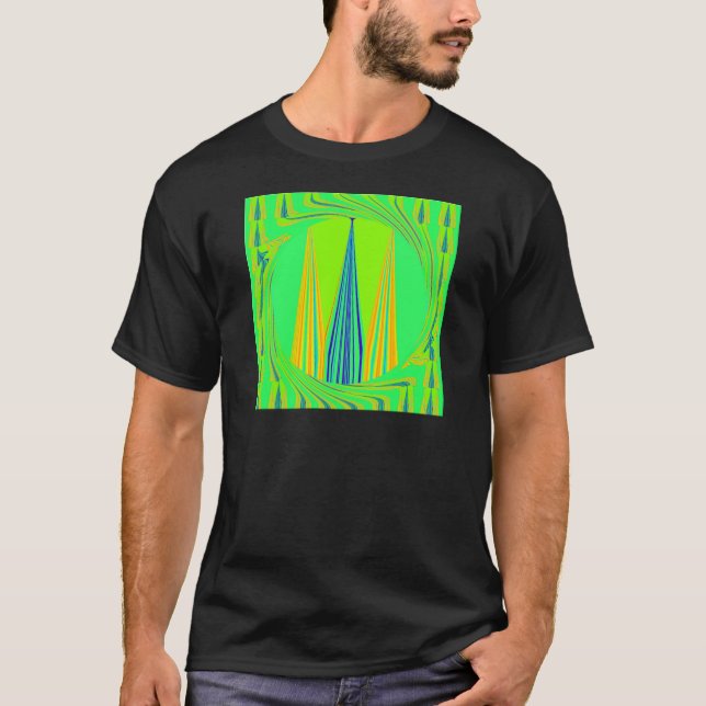 Camiseta Diseño de neón geométrico Edgy (Anverso)